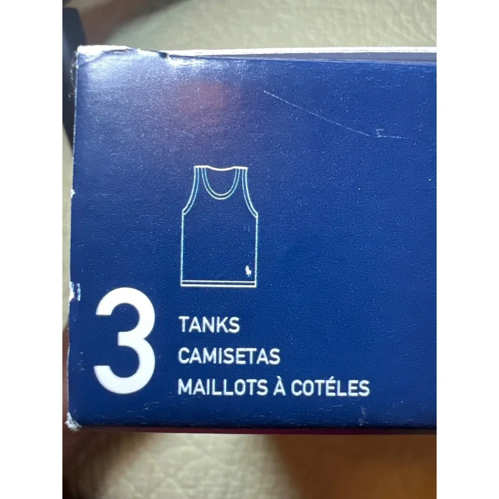 Polo Ralph Lauren 3 Classic Fit Cotton Tanks Mens Medium‎ Gray Wicks Moisture
